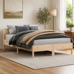 Solid Wood Bed Frame 150x200 cm for Style and Comfort