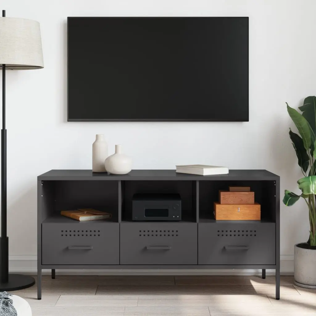 Industrial TV Cabinet with Storage Space