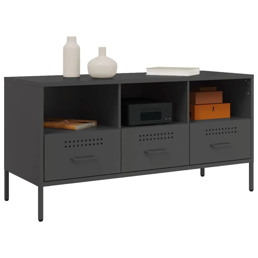 Industrial TV Cabinet with Storage Space