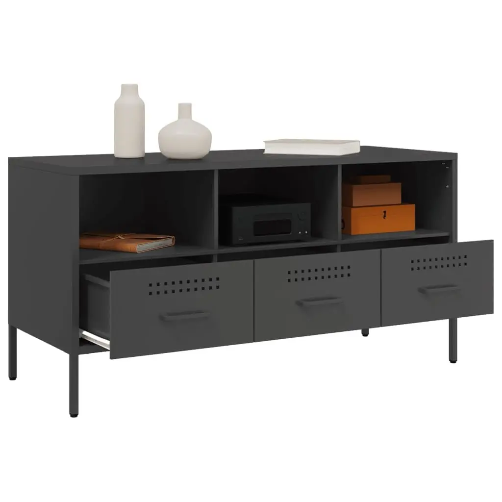 Industrial TV Cabinet with Storage Space