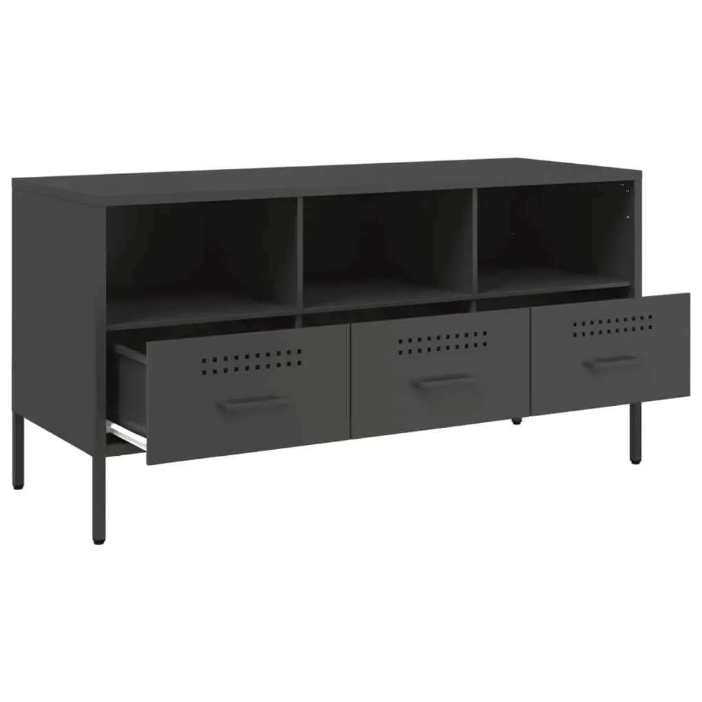 Industrial TV Cabinet with Storage Space