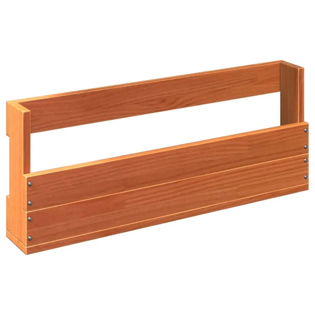 Wall-Mounted Shoe Rack Brown Solid Pine Wood 2 Pieces Space Saving Storage