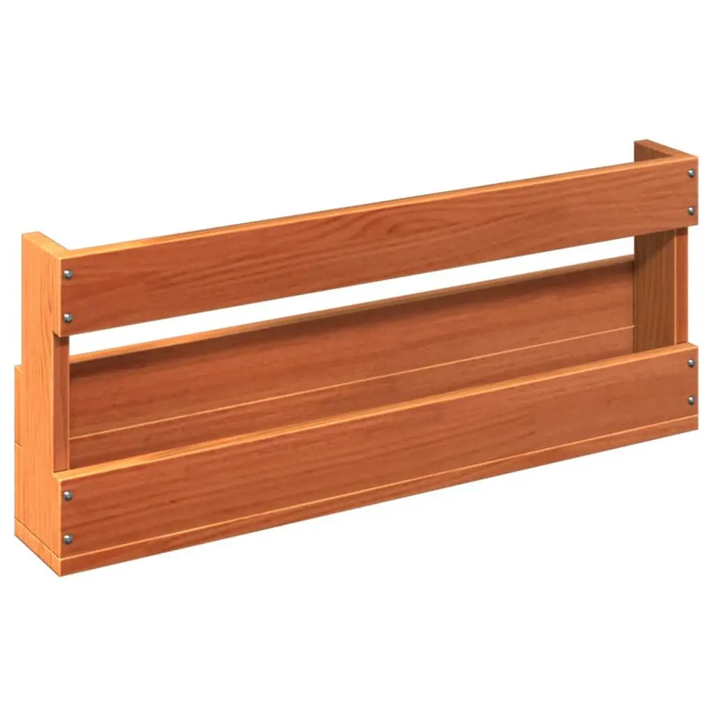 Wall-Mounted Shoe Rack Brown Solid Pine Wood 2 Pieces Space Saving Storage