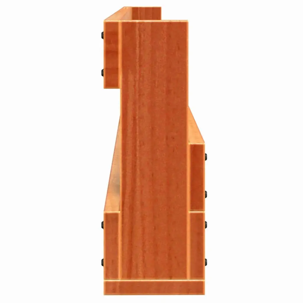 Wall-Mounted Shoe Rack Brown Solid Pine Wood 2 Pieces Space Saving Storage