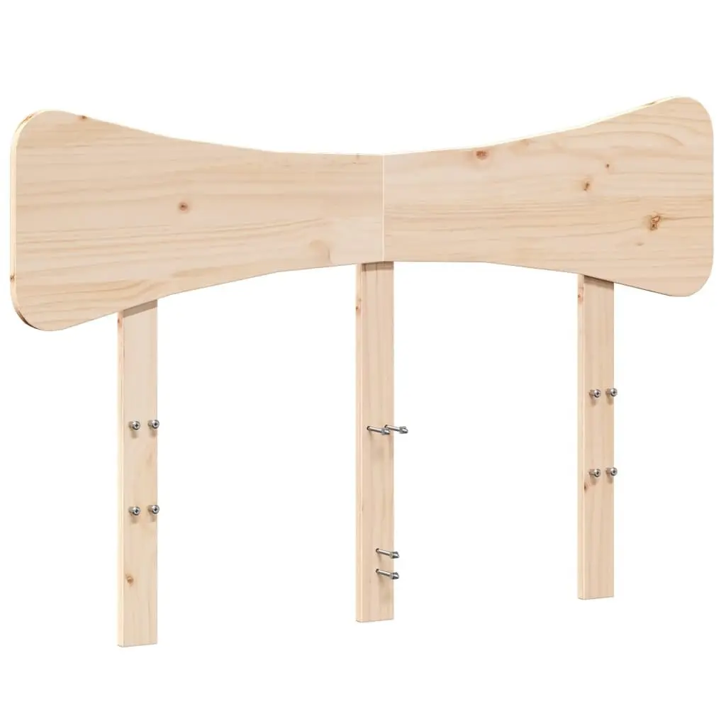 Wooden Headboard 135 cm Solid Pine Wood Bedroom Bed Frame Back Support Brown
