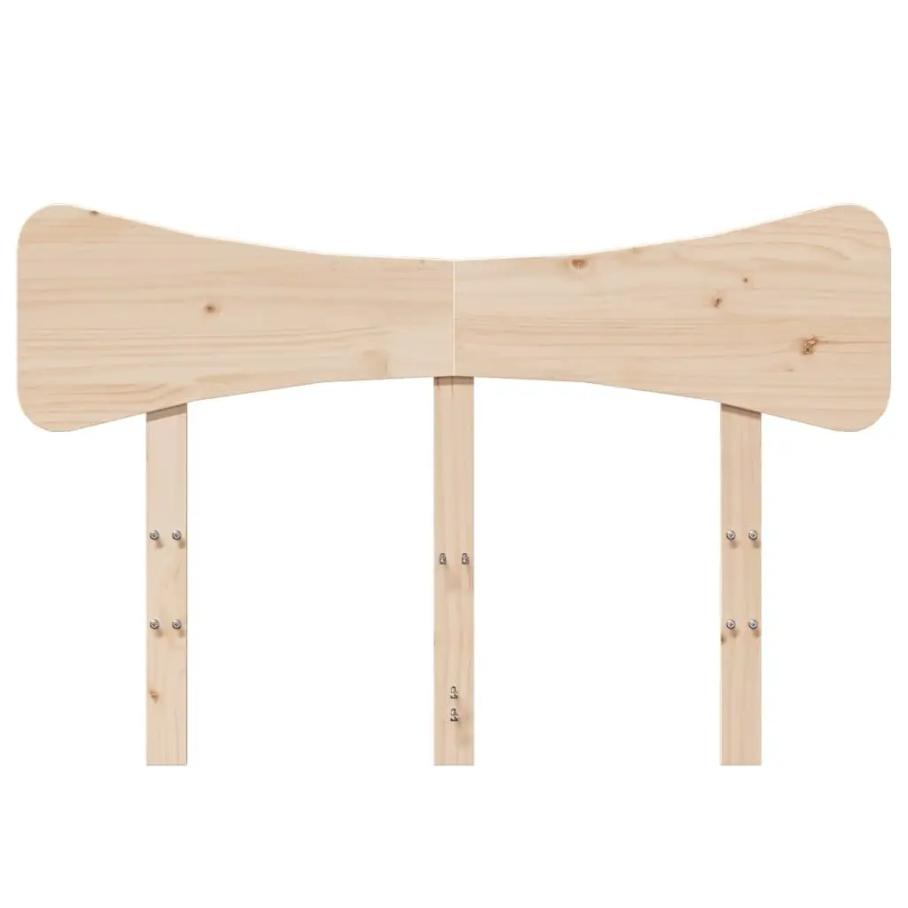 Wooden Headboard 135 cm Solid Pine Wood Bedroom Bed Frame Back Support Brown