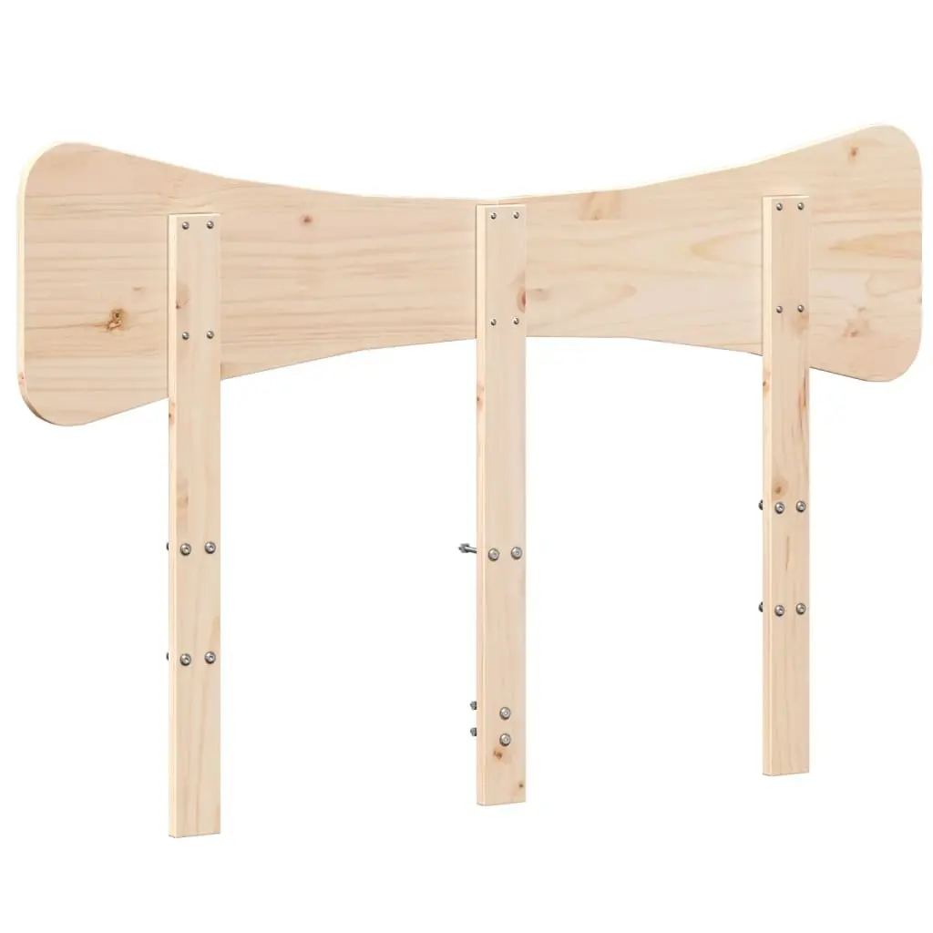 Wooden Headboard 135 cm Solid Pine Wood Bedroom Bed Frame Back Support Brown