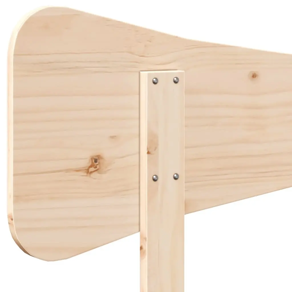Wooden Headboard 135 cm Solid Pine Wood Bedroom Bed Frame Back Support Brown