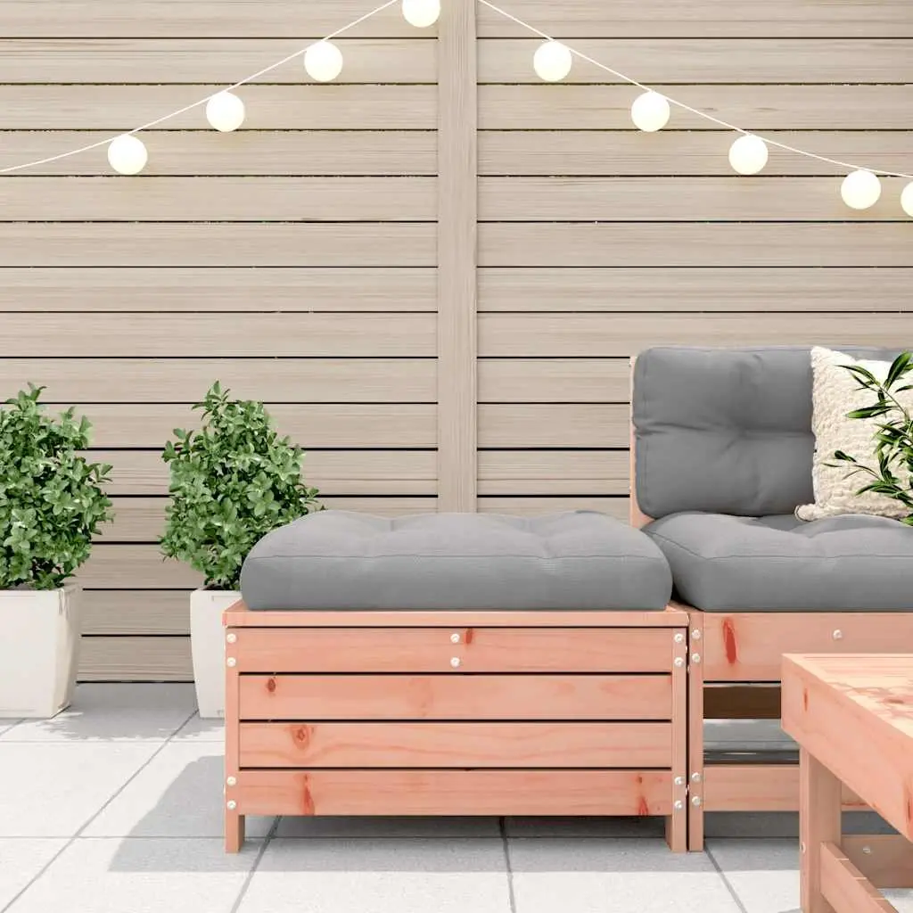 Outdoor Garden Footstool Ottoman Wooden Seat Patio Sectional Modular Brown