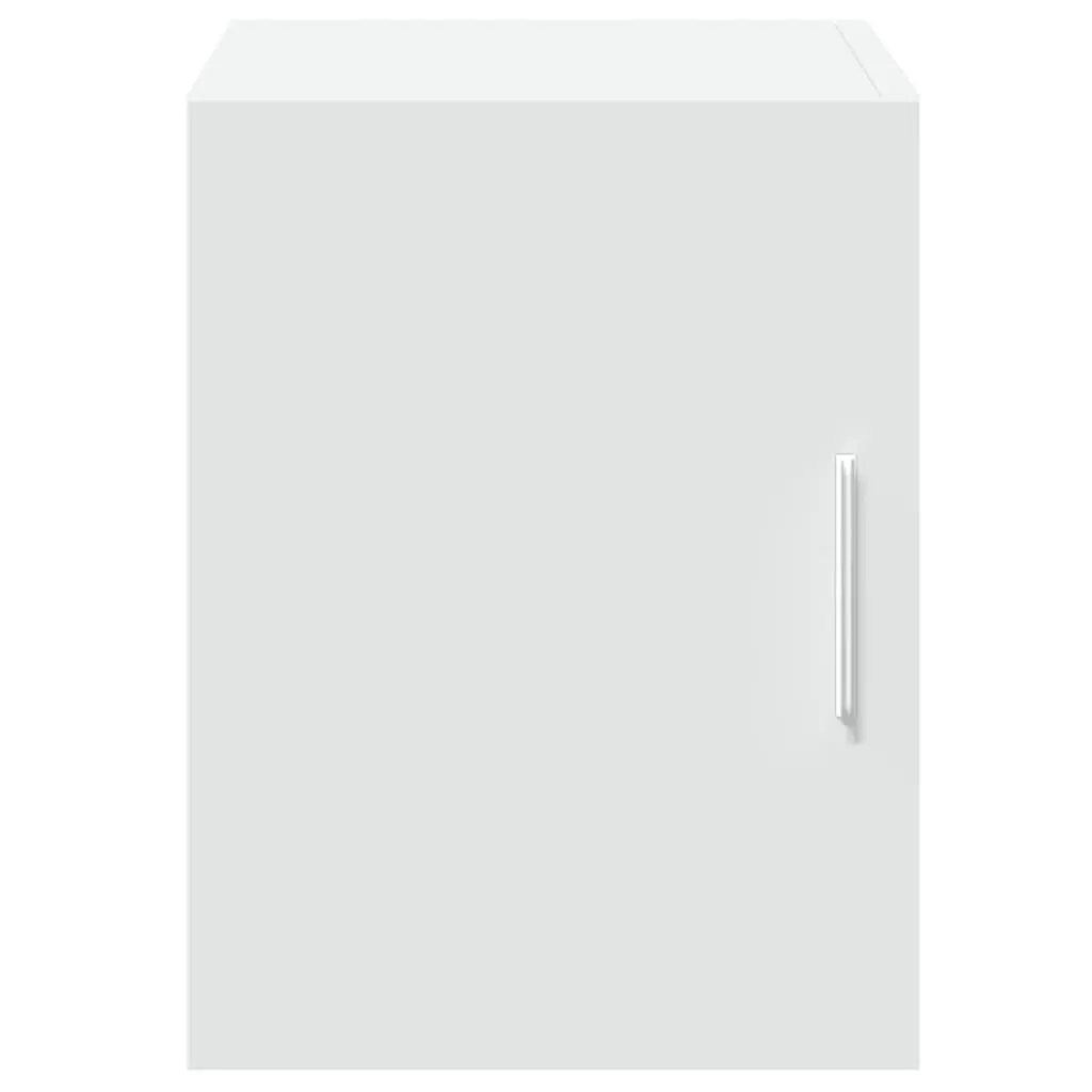 Wall Cabinet White Floating Storage Engineered Wood Hanging Shelves 30x42.5x40cm
