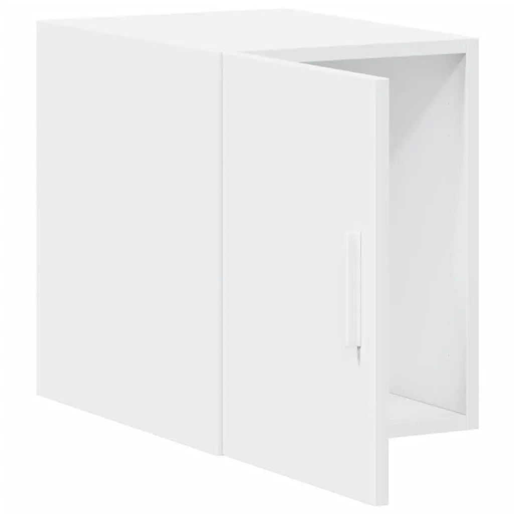 Wall Cabinet White Floating Storage Engineered Wood Hanging Shelves 30x42.5x40cm