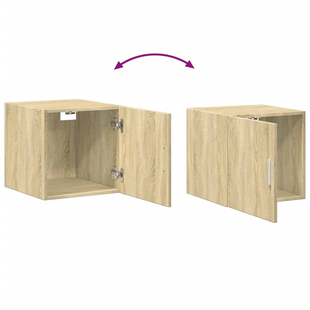 Wall Cabinet Brown Engineered Wood Floating Storage Hanging Sideboards Buffet