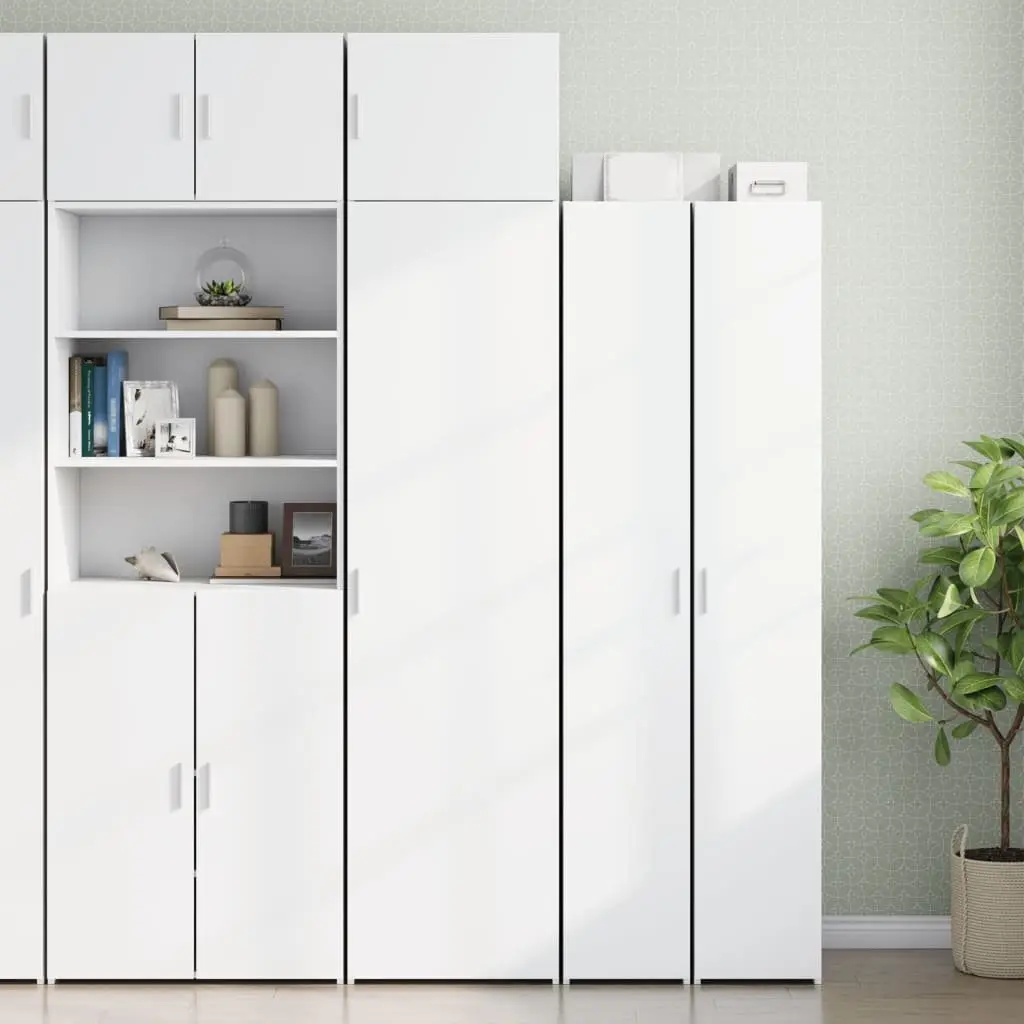 Wall Cabinet White Wall-mounted Storage Organizer Flexible Door Assembly
