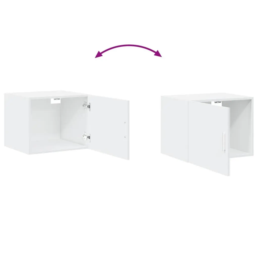 Wall Cabinet White Wall-mounted Storage Organizer Flexible Door Assembly