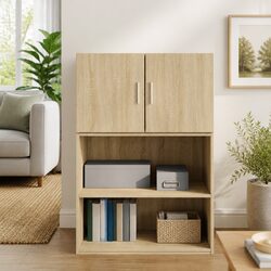 Sonoma Oak Wall Cabinet with Ample Storage
