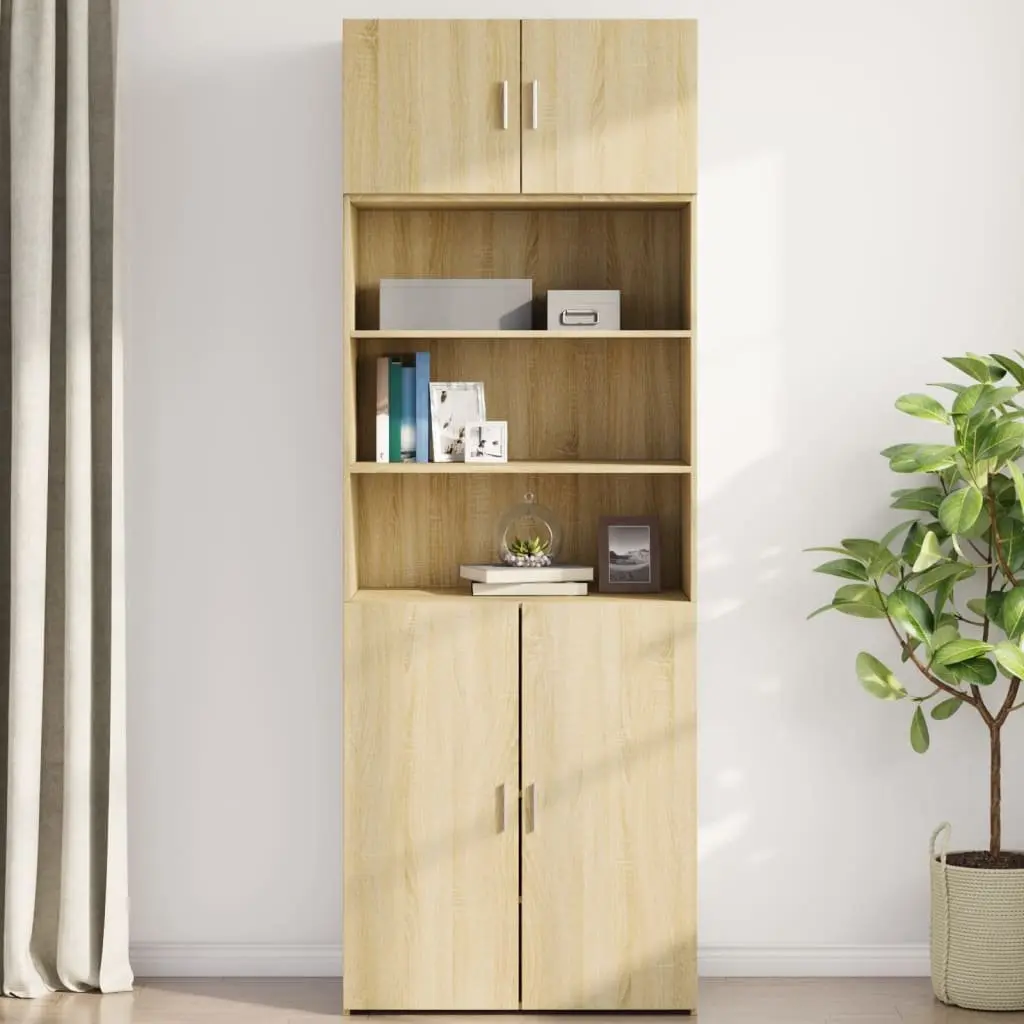 Wall Cabinet Brown 80x42.5x40cm Wall-mounted Storage Engineered Wood