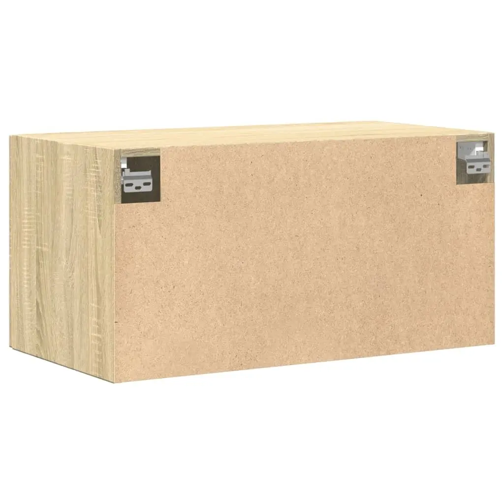 Wall Cabinet Brown 80x42.5x40cm Wall-mounted Storage Engineered Wood