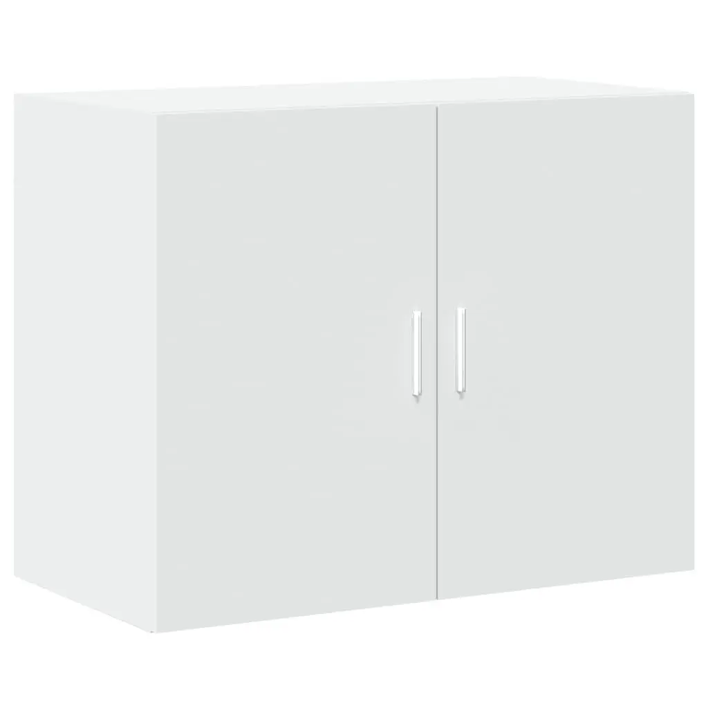 Wall Cabinet White Engineered Wood Wall-mounted Storage Organizer
