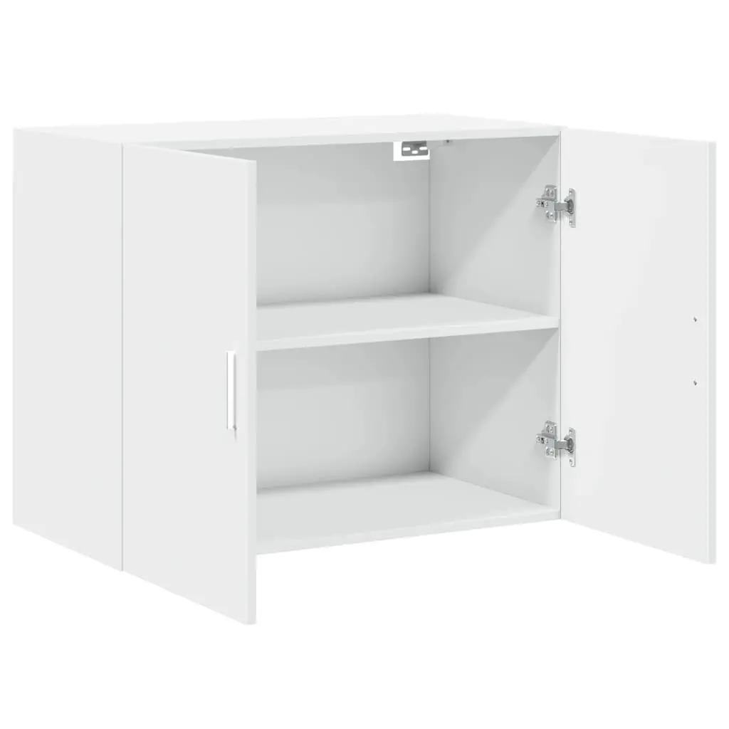 Wall Cabinet White Engineered Wood Wall-mounted Storage Organizer