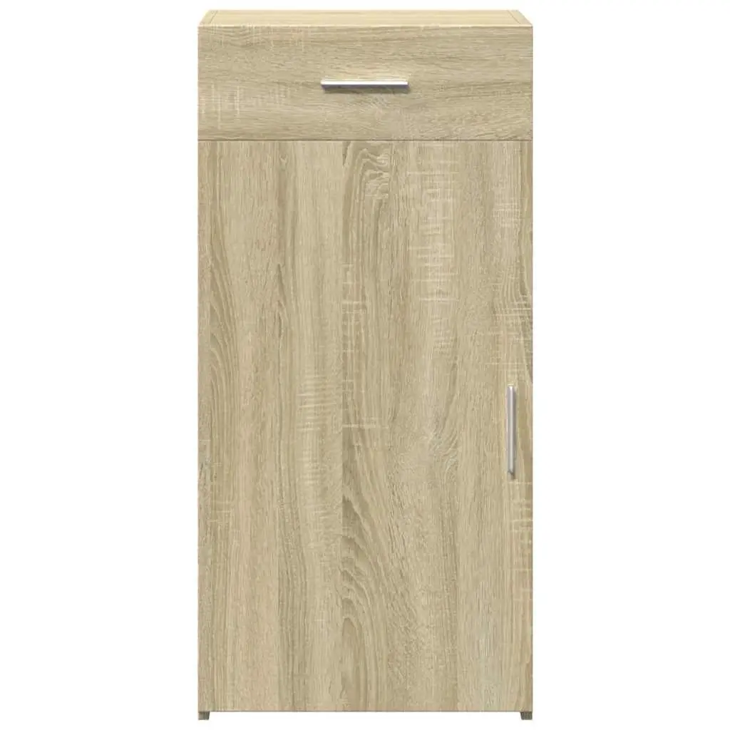 Brown Sideboard Storage Cabinet Engineered Wood 45x42.5x93cm with Drawer and Cupboard Door