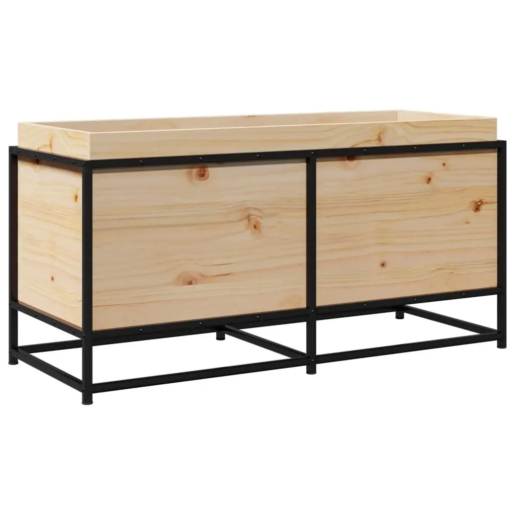 Garden Planter Box Brown Solid Wood Pine Outdoor Patio Decoration
