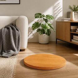 Concise Brown Round Wooden Table Top Ø40cm in Pinewood