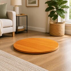 Brown Round Table Top in Solid Pinewood – Ø80cm
