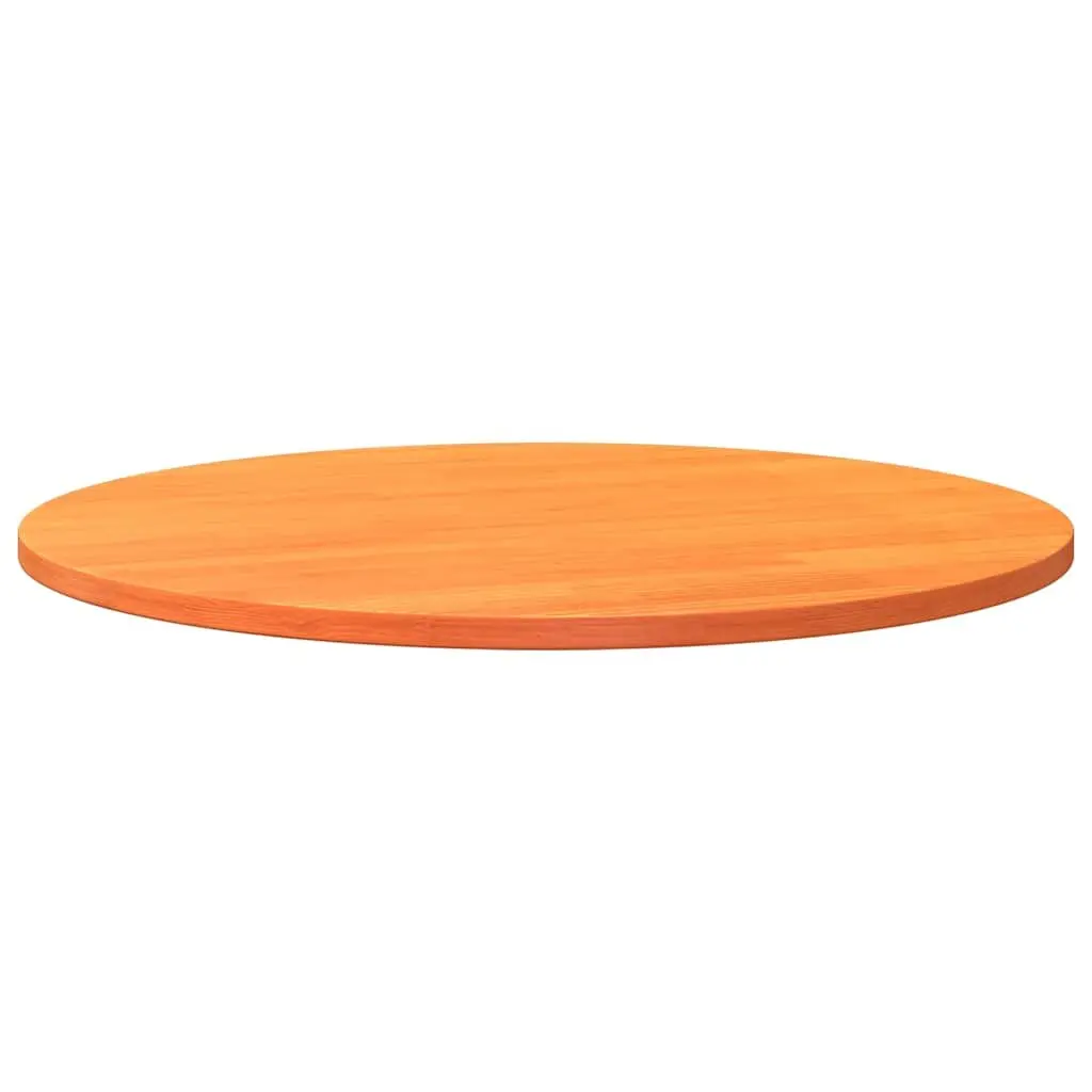Round Wooden Table Top Brown Ø80cm Solid Pine Wood Coffee Dining Desk Surface