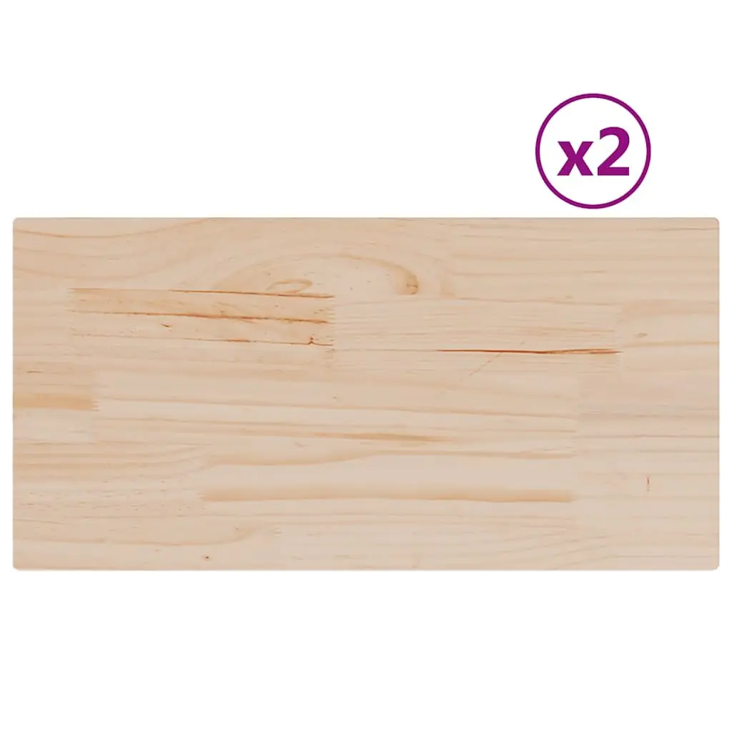 Rectangular Wooden Table Top Brown 80x40cm Solid Pine Wood Replacement Dining Surface