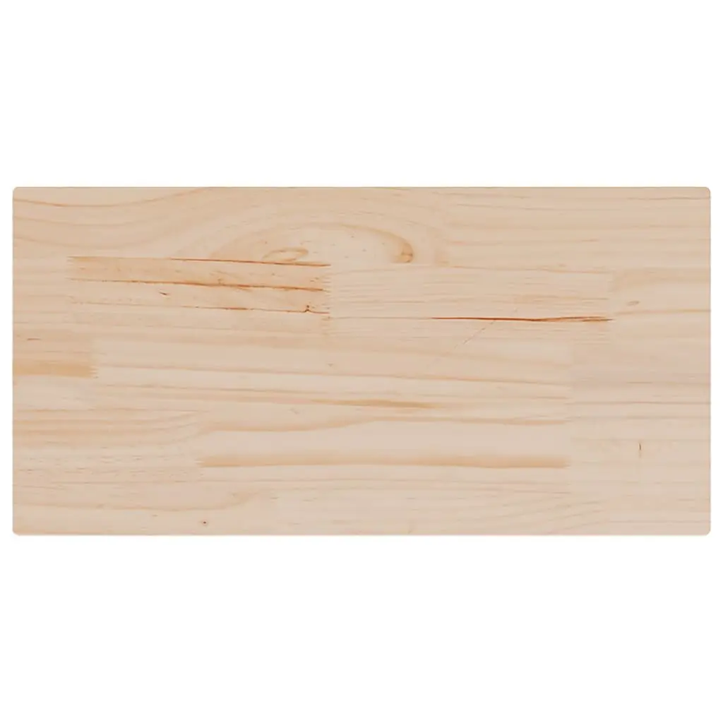 Rectangular Wooden Table Top Brown 80x40cm Solid Pine Wood Replacement Dining Surface