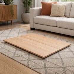 Rectangular Solid Pine Table Top - Brown 90x45x1.7cm