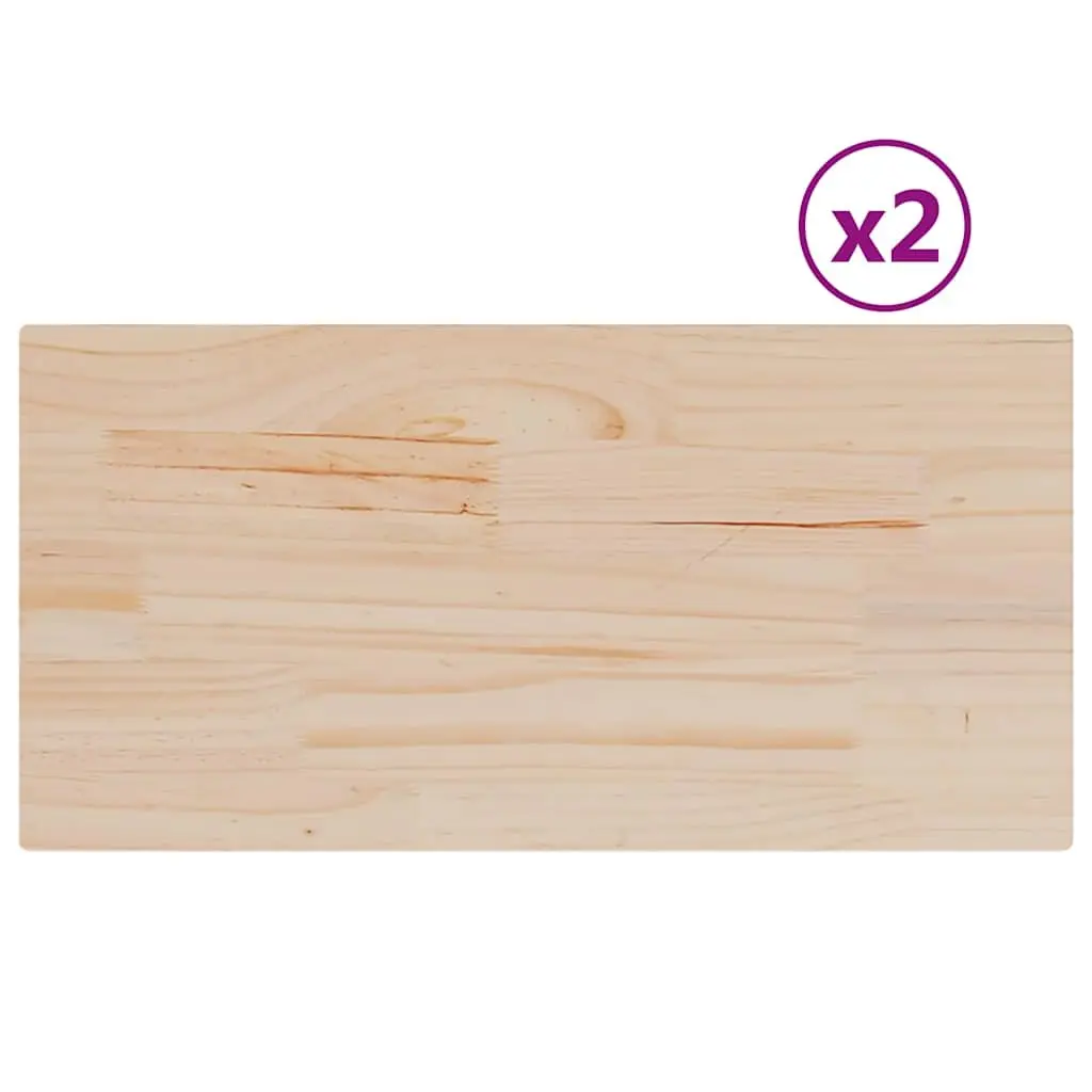 Solid Wood Pine Table Top Brown 90x45x1.7cm Rustic