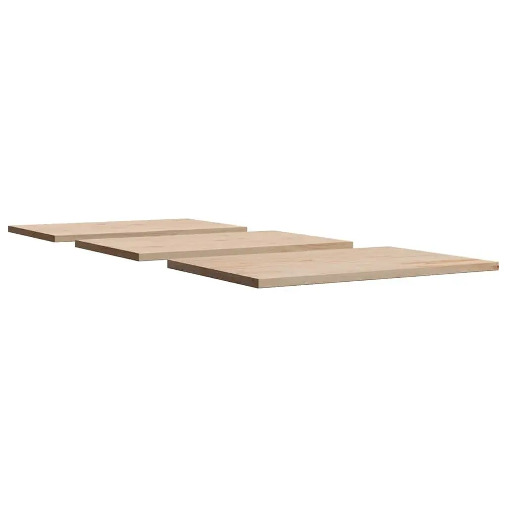 Wooden Table Tops Brown 80x47x1.7 cm Solid Pine 3 Piece Rectangular Dining Kitchen Furniture