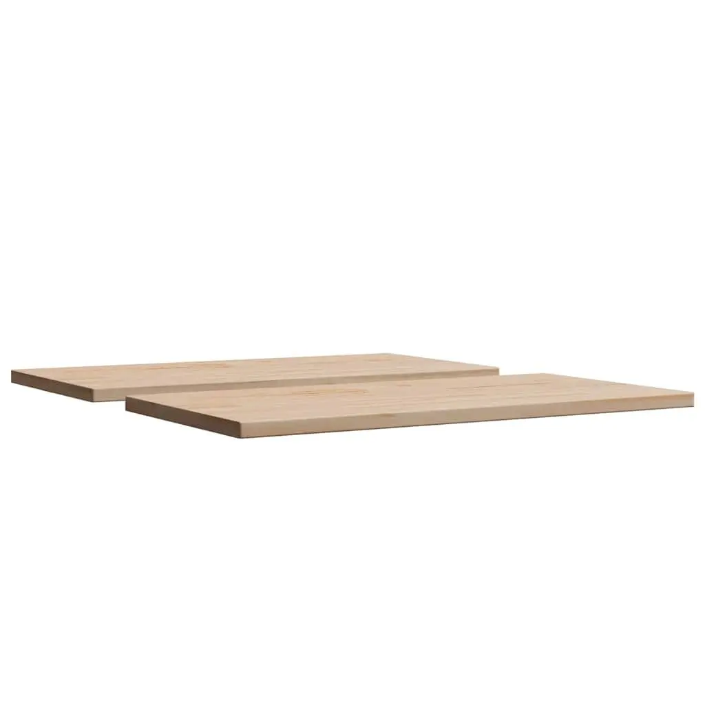 Rectangular Wooden Table Top Brown 70x35cm Solid Pine Wood Dining Desk Surface Replacement