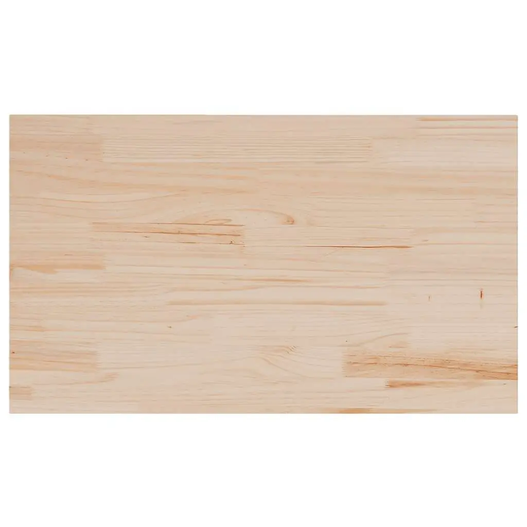Wooden Table Top Brown 80x47cm Solid Pine Wood Rectangular