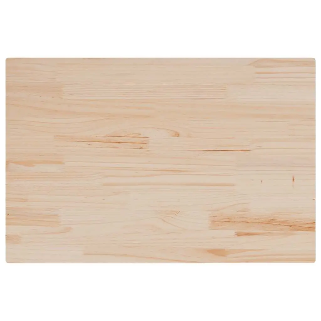 Rectangular Wooden Table Tops Brown 80x53cm Solid Pine Wood Replacement Furniture Set 3 Pieces