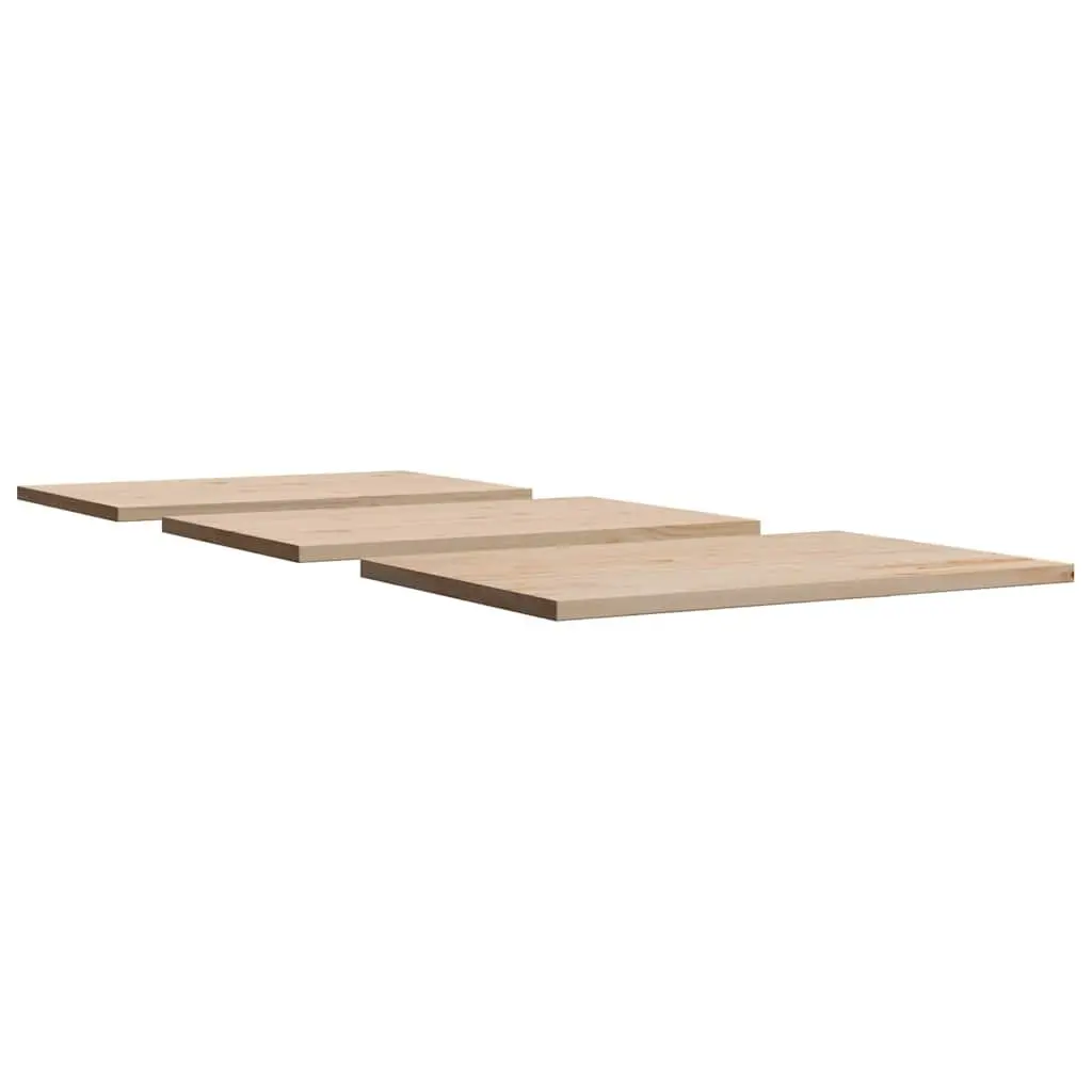 Rectangular Wooden Table Tops Brown 80x53cm Solid Pine Wood Replacement Furniture Set 3 Pieces