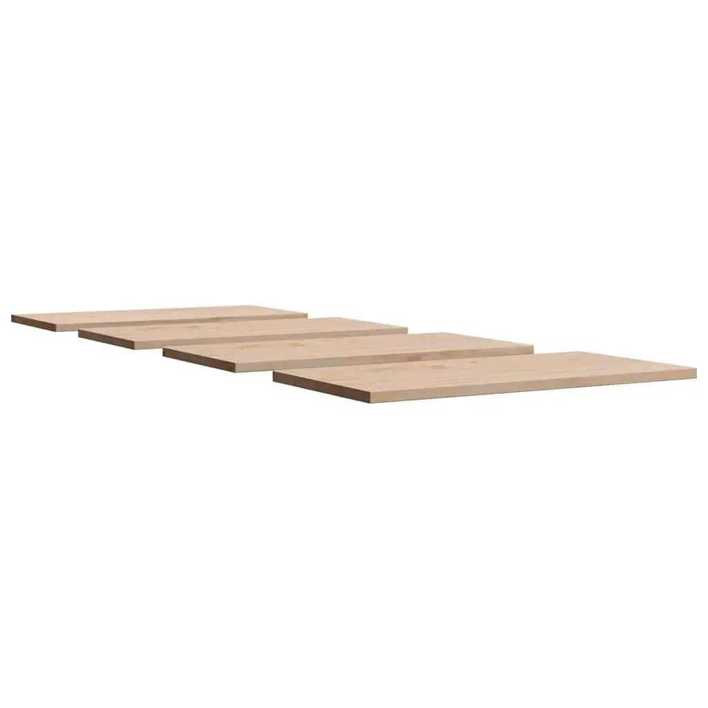 Rectangular Wooden Table Tops Brown 90x45cm Solid Pine Wood Replacement Furniture Set 4 Piece