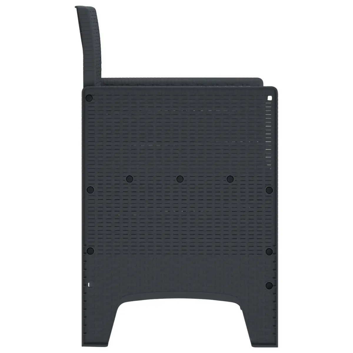 Outdoor Garden Chair Set 2pcs Anthracite Modern Seating Polypropylene Patio