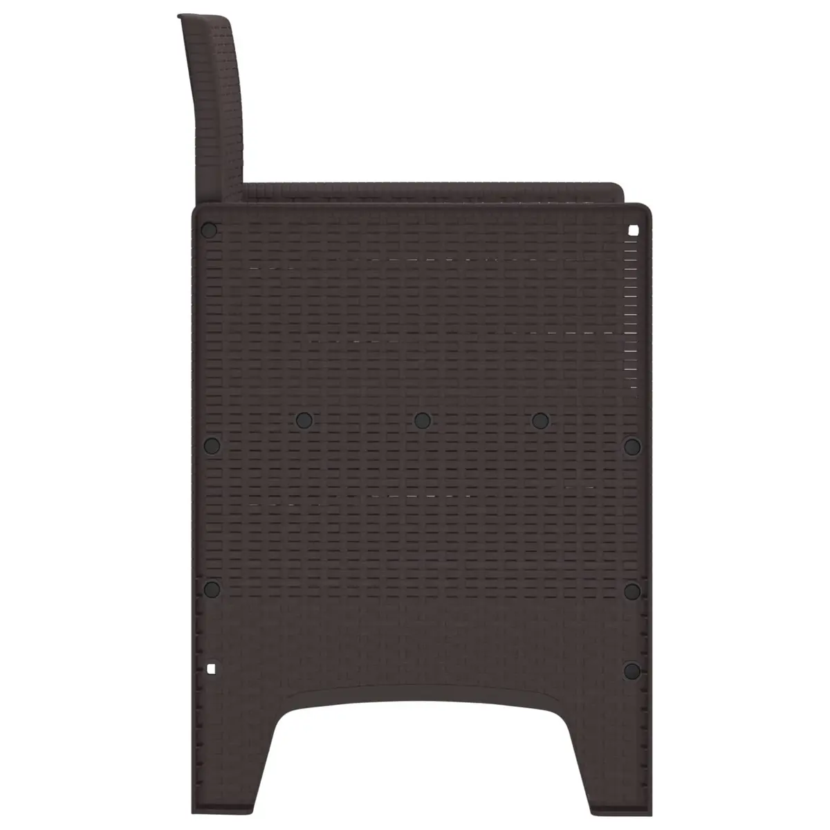 Outdoor Garden Chair Set of 2 Brown Polypropylene Seating Modern Patio Furniture
