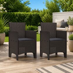 Brown Garden Chair Set for Relaxation and Comfort