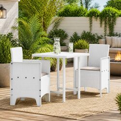 White Garden Chairs - 2 pcs for Your Outdoor Comfort