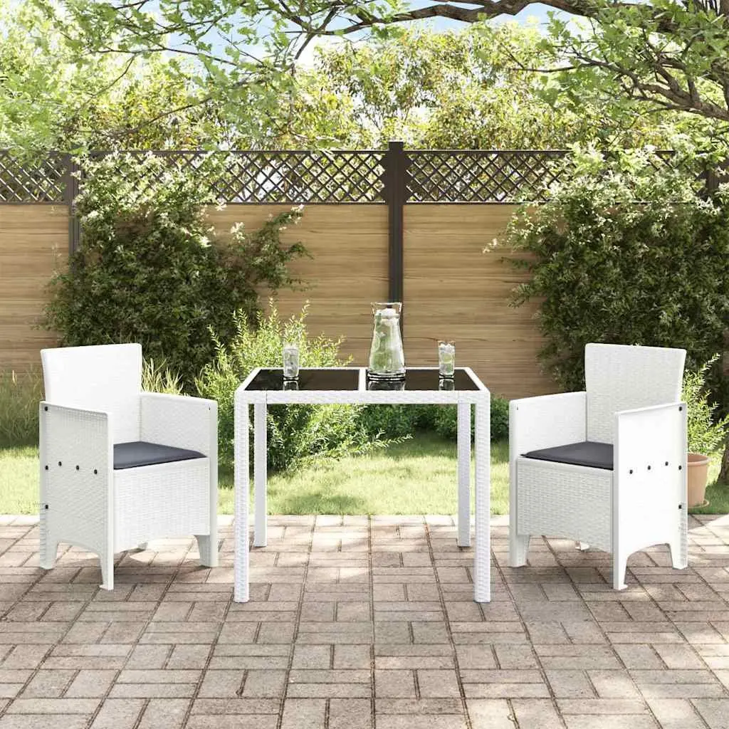 Outdoor Garden Chair White 53 x 49 x 85 cm Modern Seating Furniture