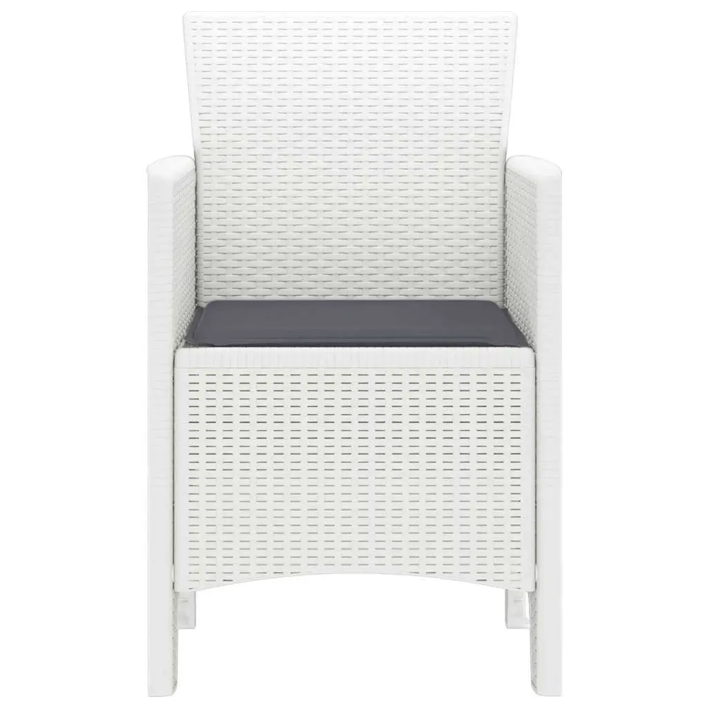 Outdoor Garden Chair White 53 x 49 x 85 cm Modern Seating Furniture