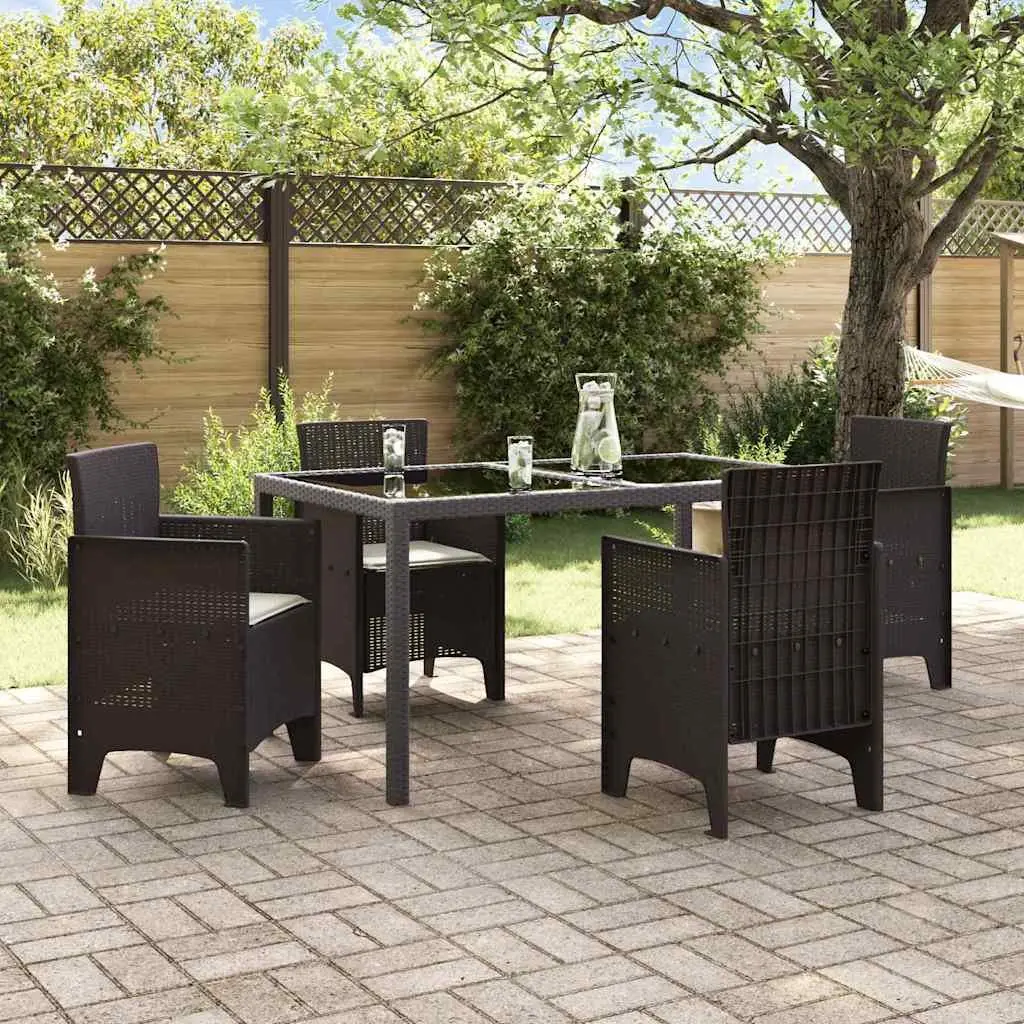 Outdoor Garden Chair Brown 4 Piece Modern Seating Set