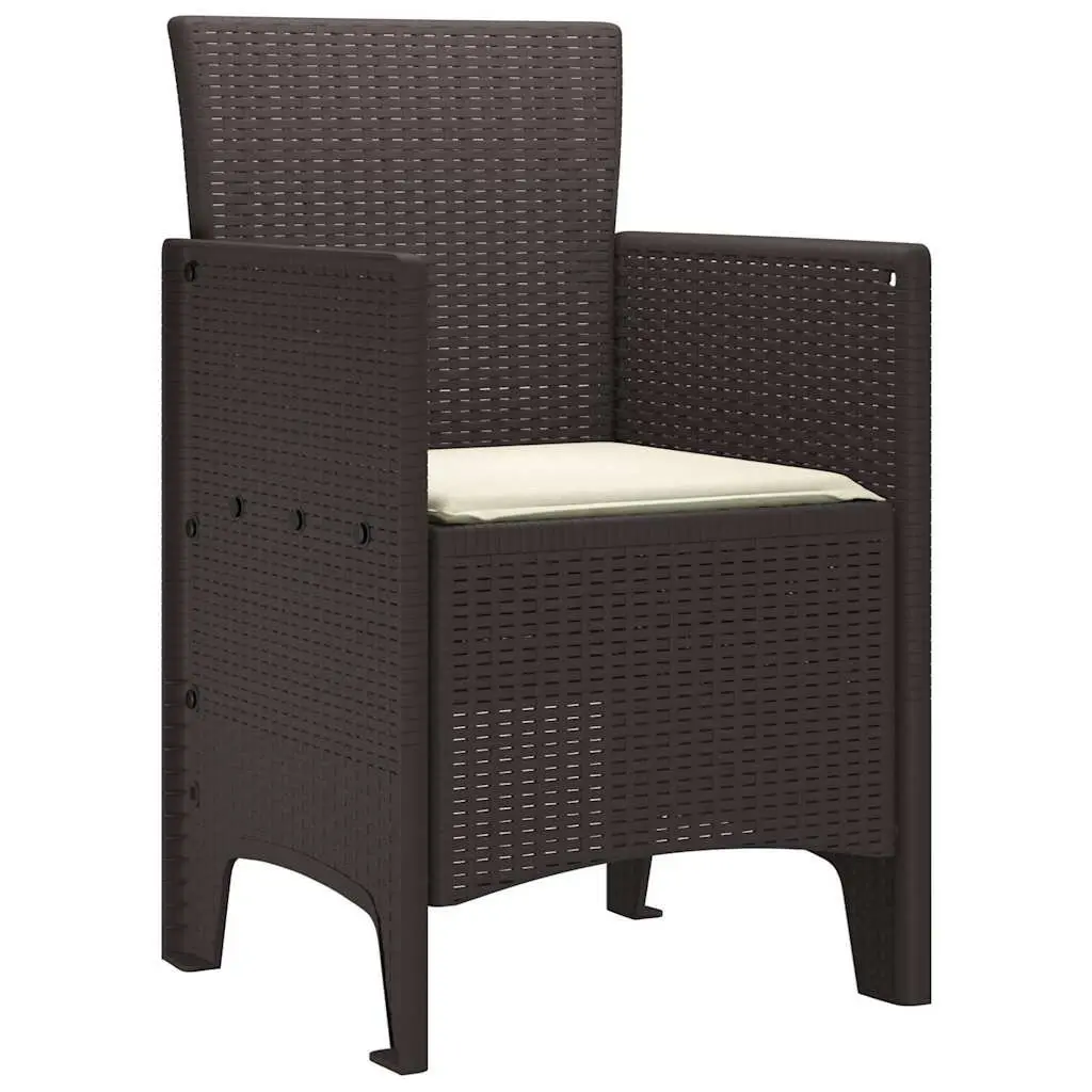 Outdoor Garden Chair Brown 4 Piece Modern Seating Set