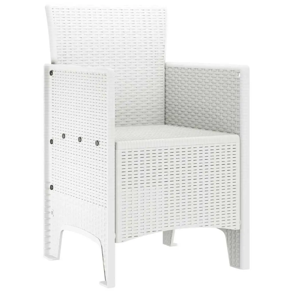 4-Piece Garden Chair Set in White