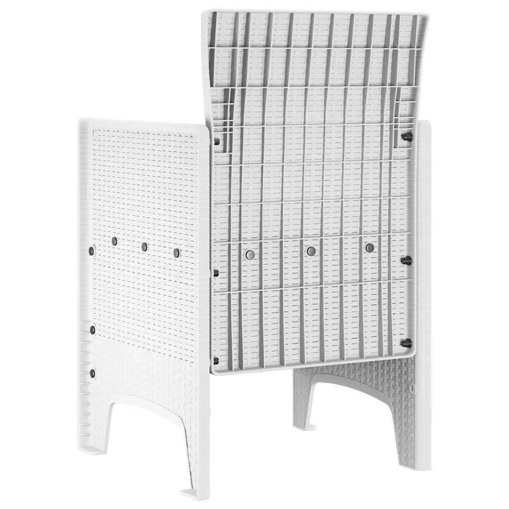 4-Piece Garden Chair Set in White