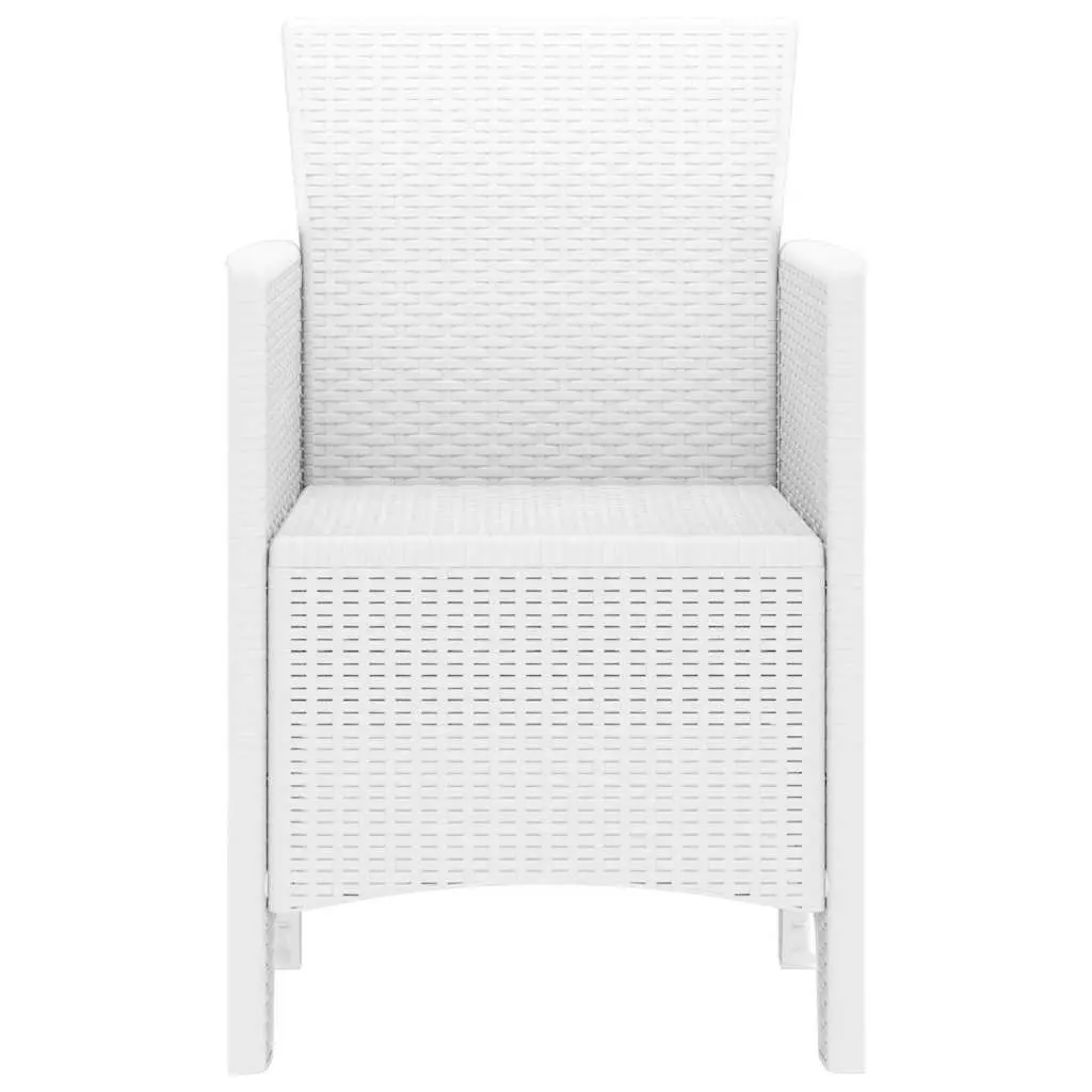 4-Piece Garden Chair Set in White