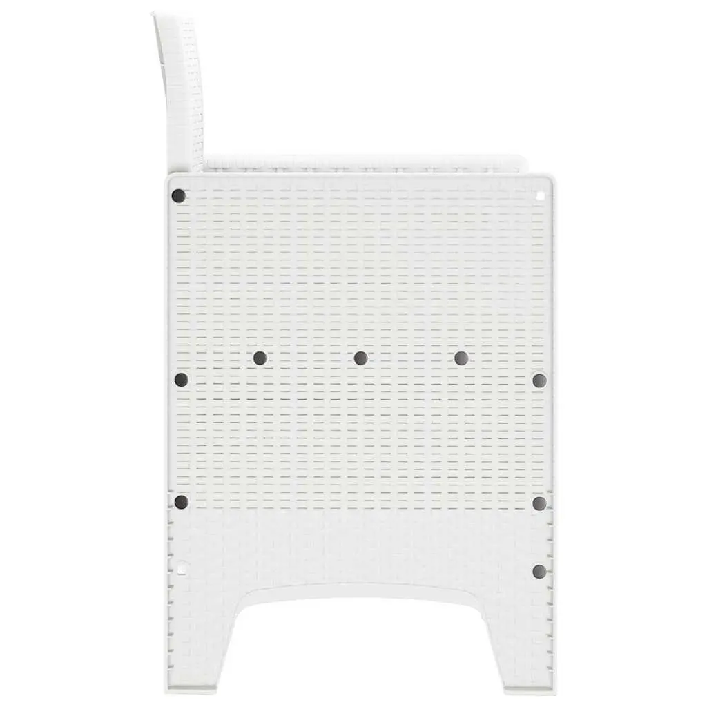 4-Piece Garden Chair Set in White